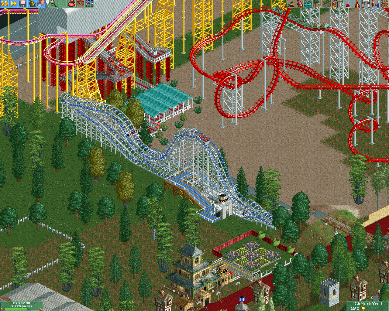 I Built The Most INSANE Theme Park Ever in RollerCoaster Tycoon 2 